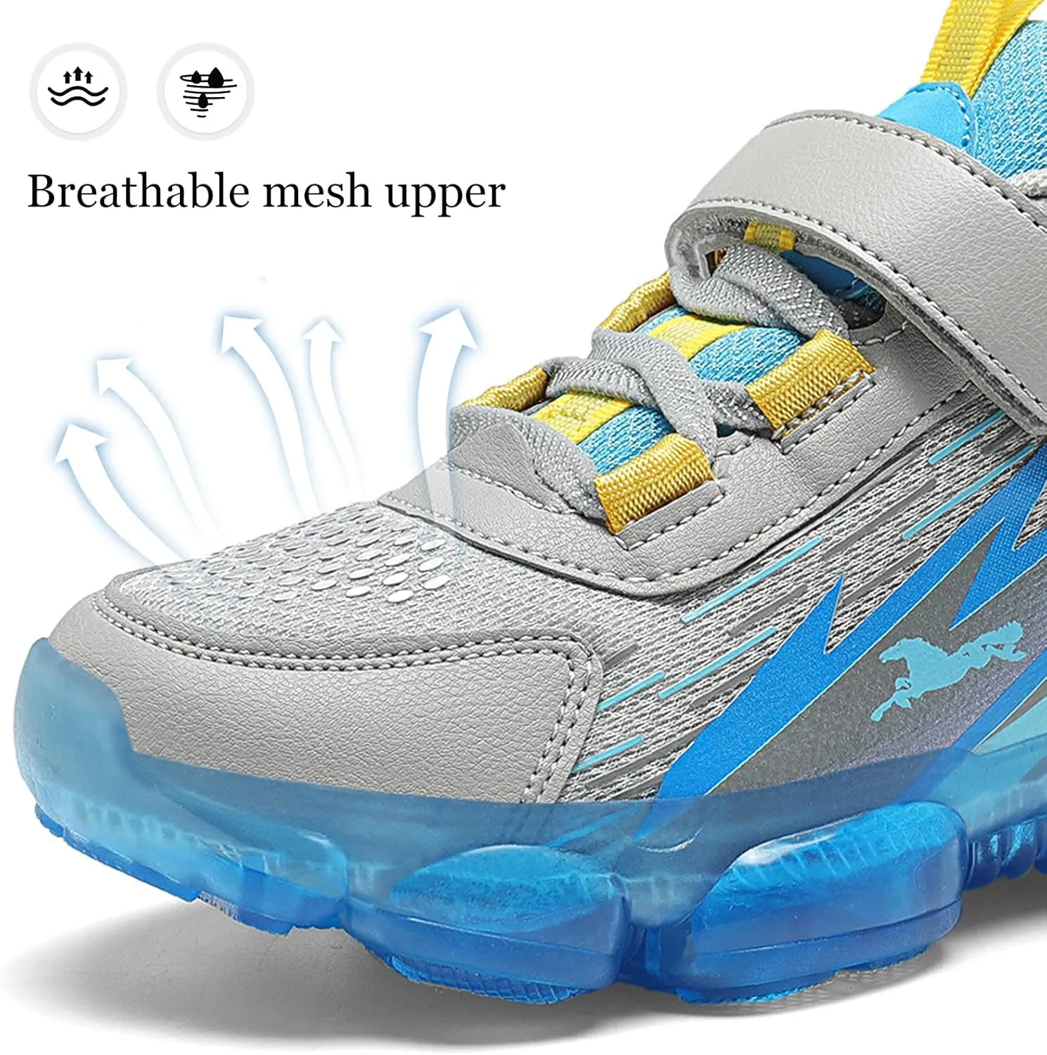 JMFCHI Boys Girls Kids' Sneakers Knitted Mesh Sports Shoes Breathable Lightweight Running Shoes for Kids Fashion Athletic Casual Shoes