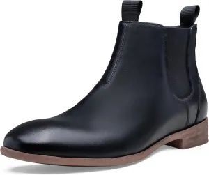 Jousen Mens Chukka Boots Side Zipper Causal Pull On Dress Boots For Men
