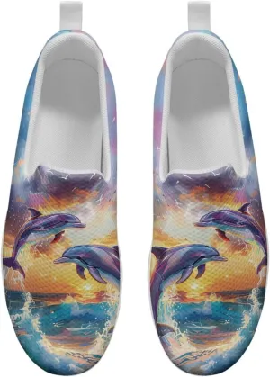 JoyLamoria Animal Design Womens Shoes Comfort Wedge Workout Platform Fashion Slip Resistant Orthotic Casual Tennis Work Daily Wear