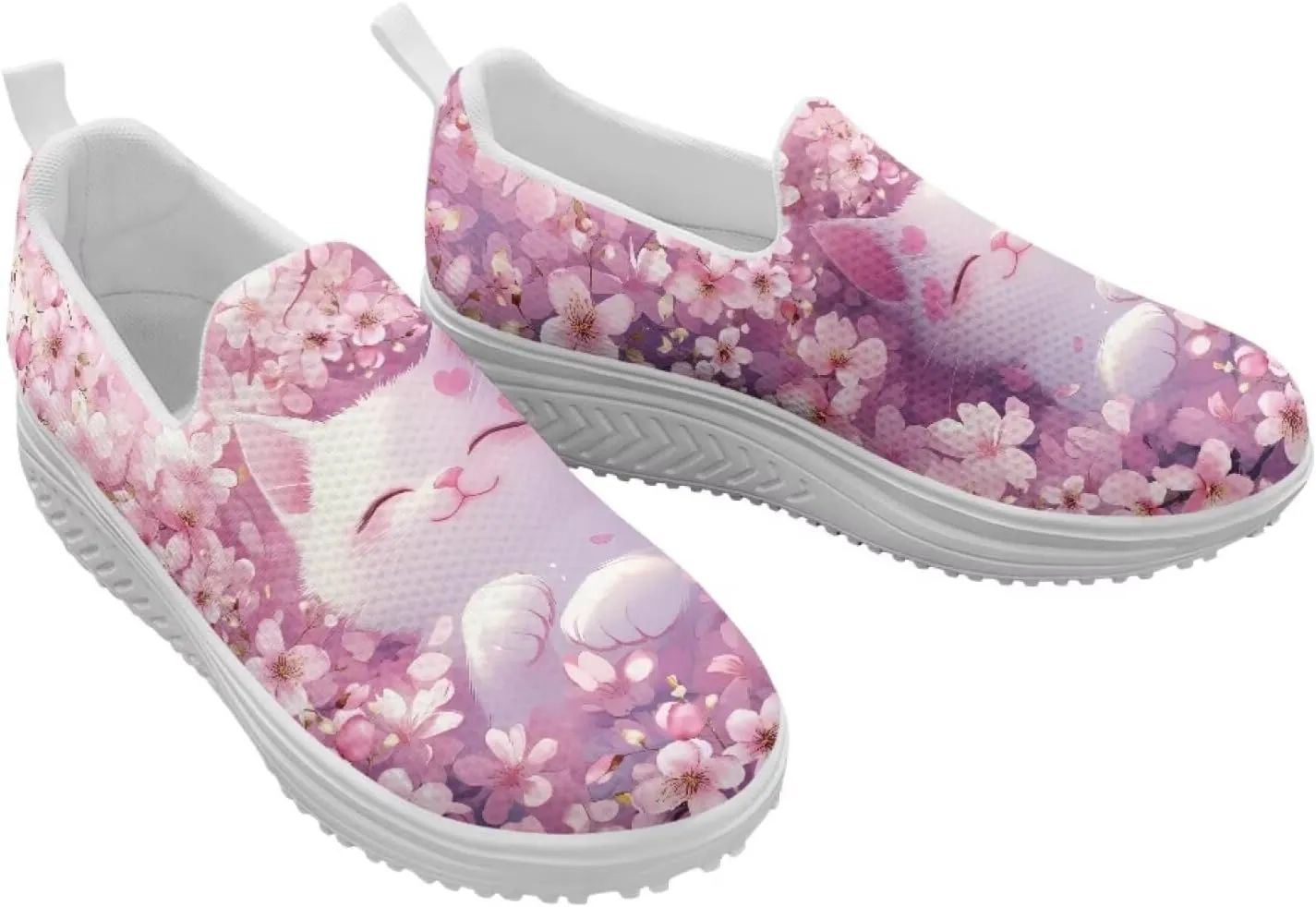 JoyLamoria Animal Design Womens Shoes Comfort Wedge Workout Platform Fashion Slip Resistant Orthotic Casual Tennis Work Daily Wear