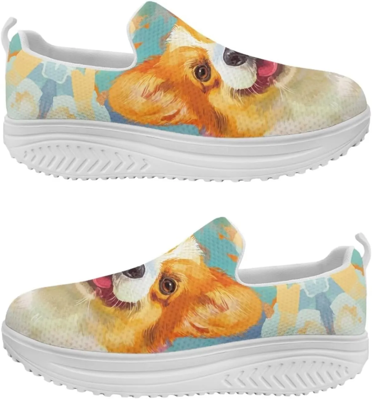 JoyLamoria Animal Print Womens Shoes Work Casual Fashion Tennis Soft Workout Cushion Comfort Knit Upper Running Orthopedic