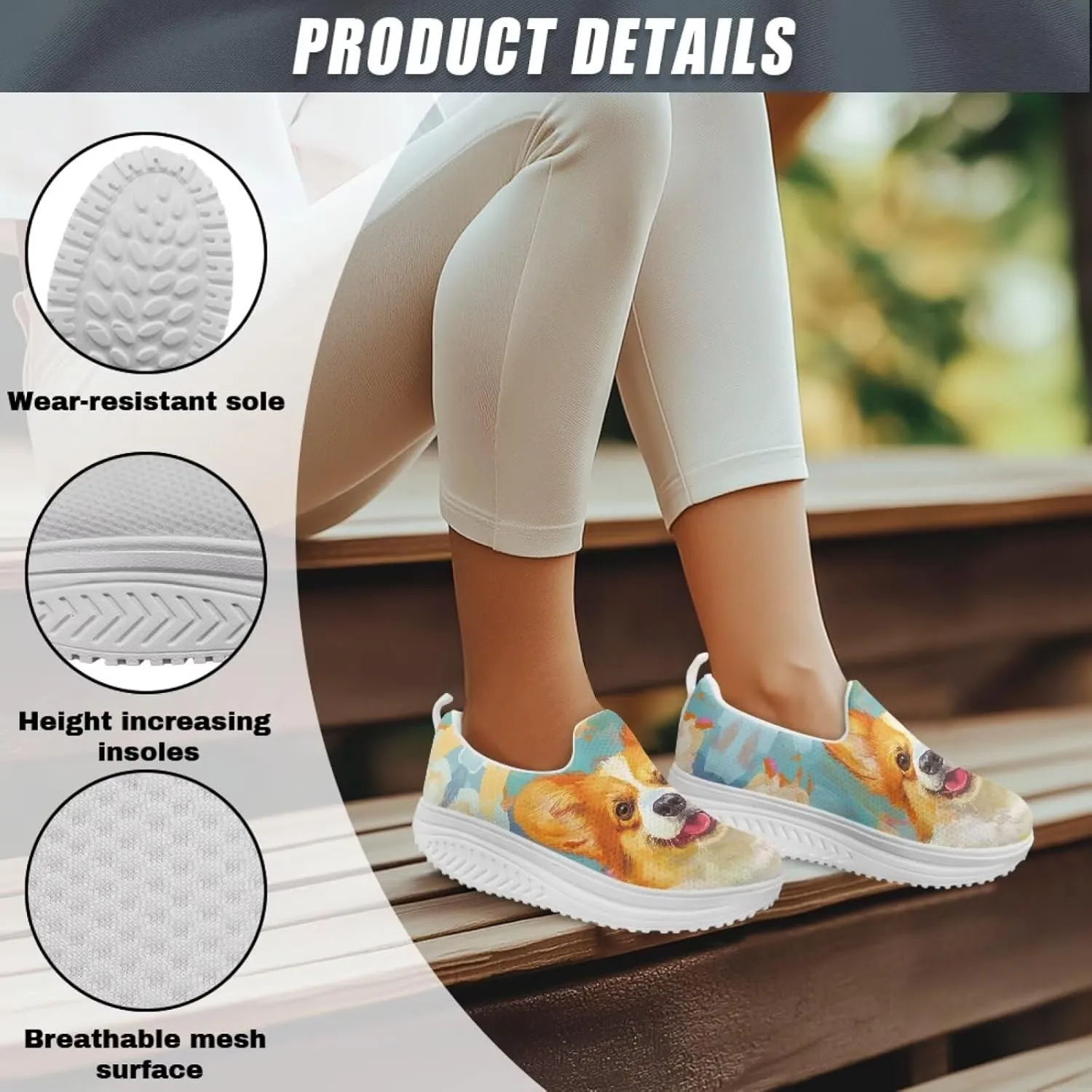 JoyLamoria Animal Print Womens Shoes Work Casual Fashion Tennis Soft Workout Cushion Comfort Knit Upper Running Orthopedic