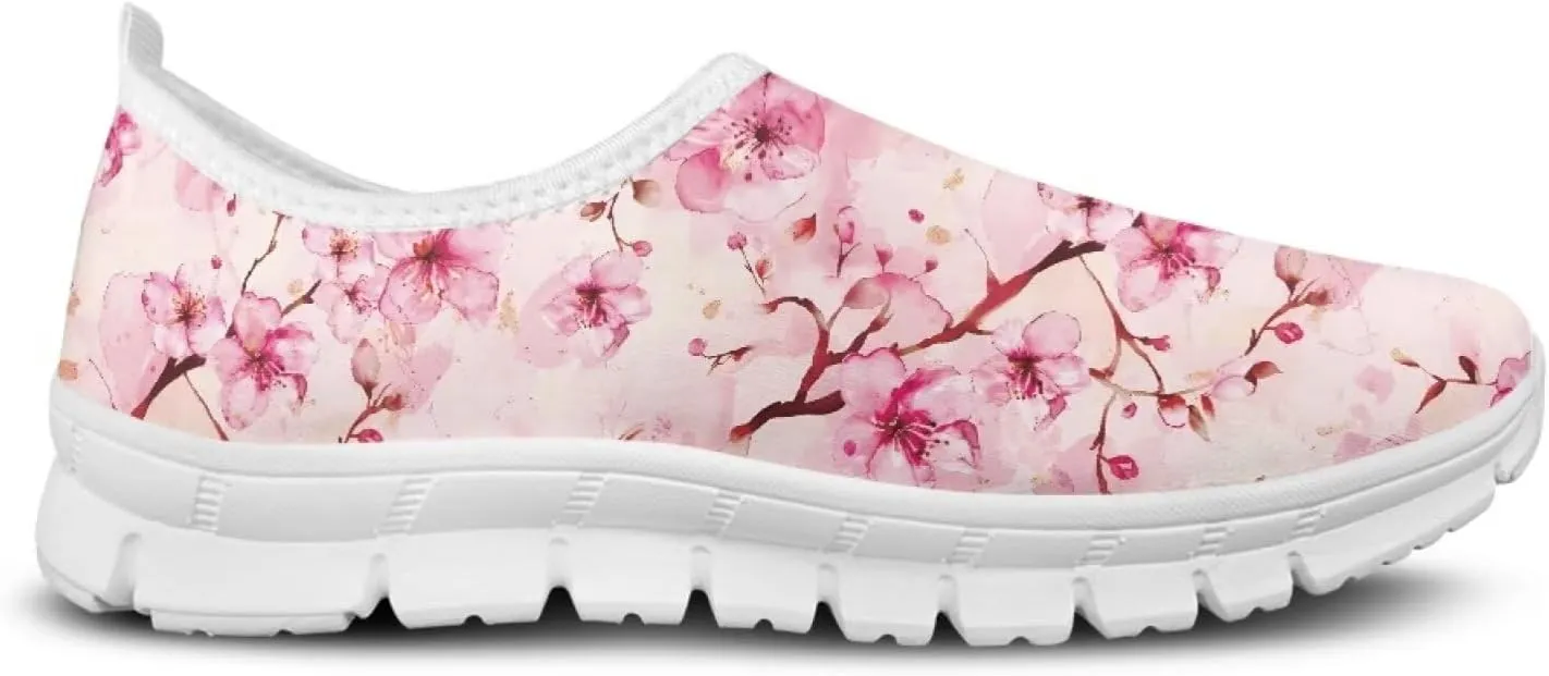 JoyLamoria Butterfly in Black and White Shoes for Wome Slip on Walking Shoe Art Travel Work Loafers Lightweight