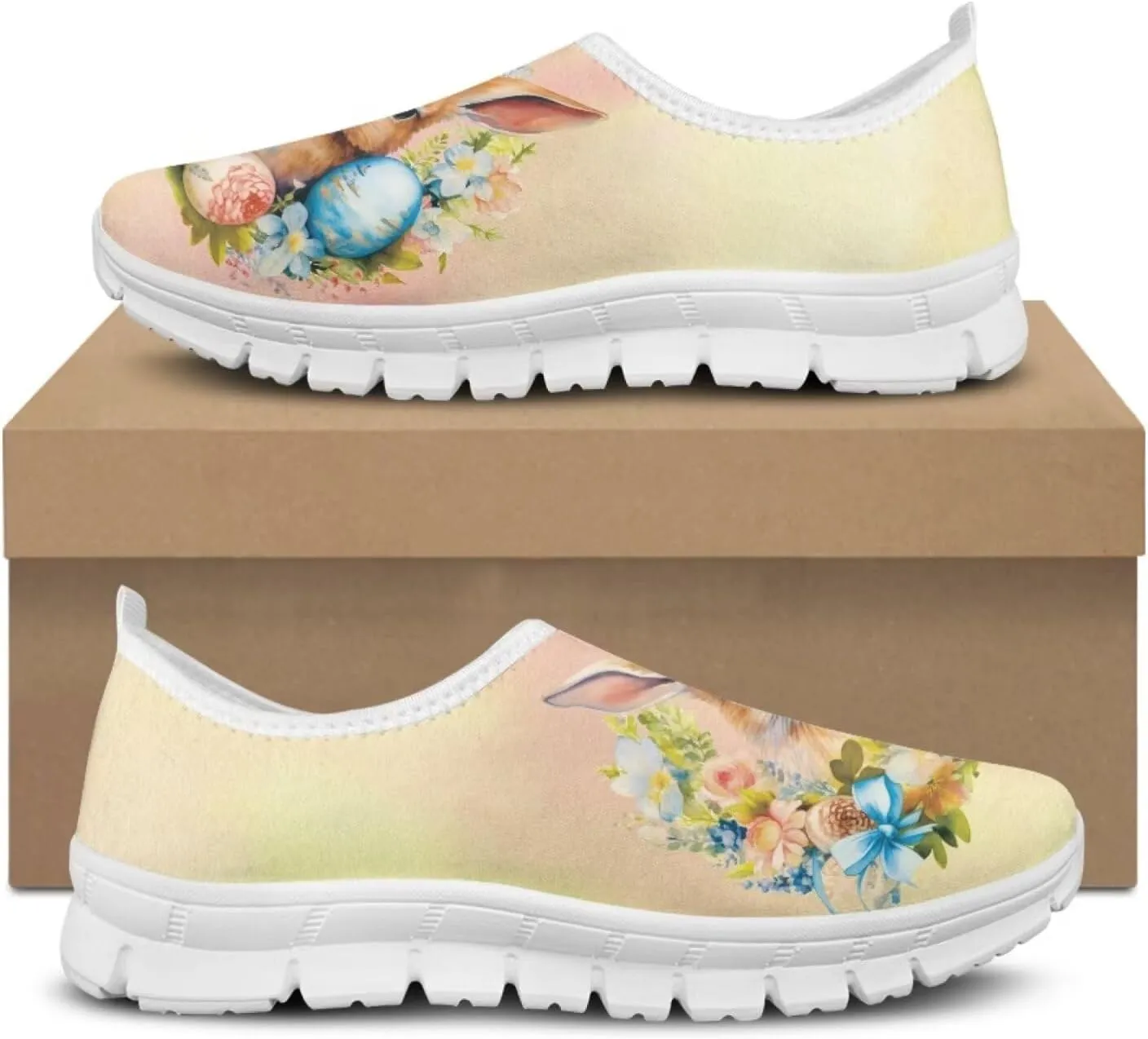JoyLamoria Butterfly in Black and White Shoes for Wome Slip on Walking Shoe Art Travel Work Loafers Lightweight