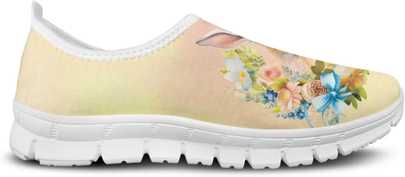 JoyLamoria Butterfly in Black and White Shoes for Wome Slip on Walking Shoe Art Travel Work Loafers Lightweight