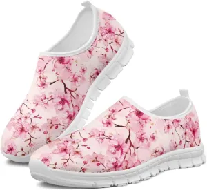JoyLamoria Butterfly in Black and White Shoes for Wome Slip on Walking Shoe Art Travel Work Loafers Lightweight