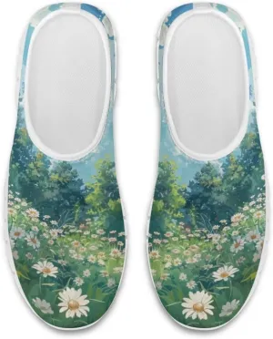 JoyLamoria Cow Platform Sneakers Causal Slip on Shoes Causal Boat Loafers for Women with Arch Support Art Travel Shoes