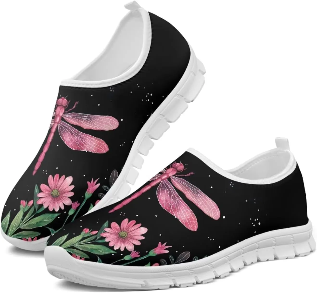 JoyLamoria Cow Platform Sneakers Causal Slip on Shoes Causal Boat Loafers for Women with Arch Support Art Travel Shoes
