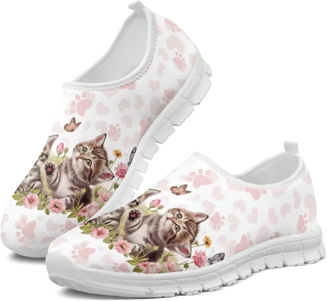 JoyLamoria Cow Platform Sneakers Causal Slip on Shoes Causal Boat Loafers for Women with Arch Support Art Travel Shoes