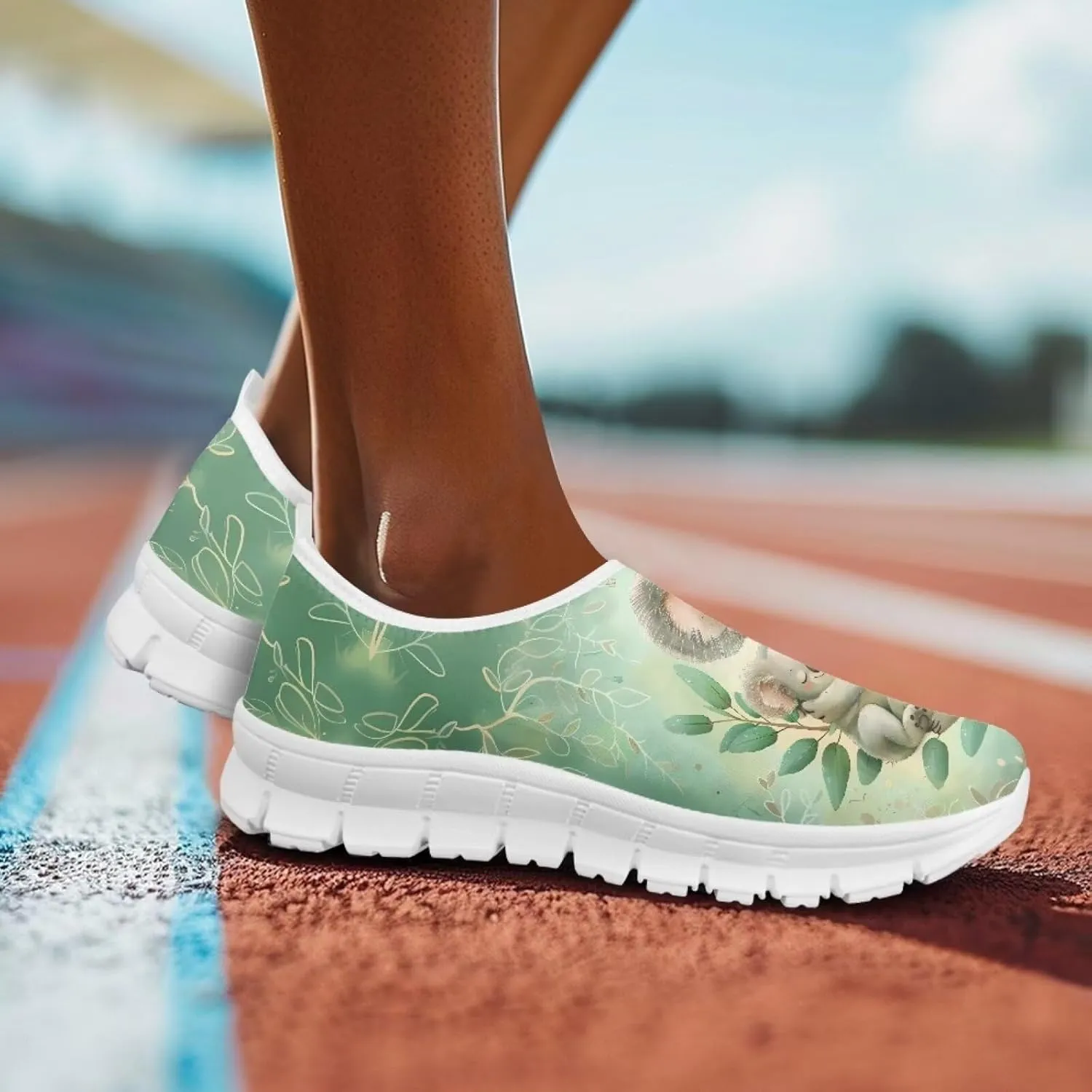 JoyLamoria Cow Platform Sneakers Causal Slip on Shoes Causal Boat Loafers for Women with Arch Support Art Travel Shoes