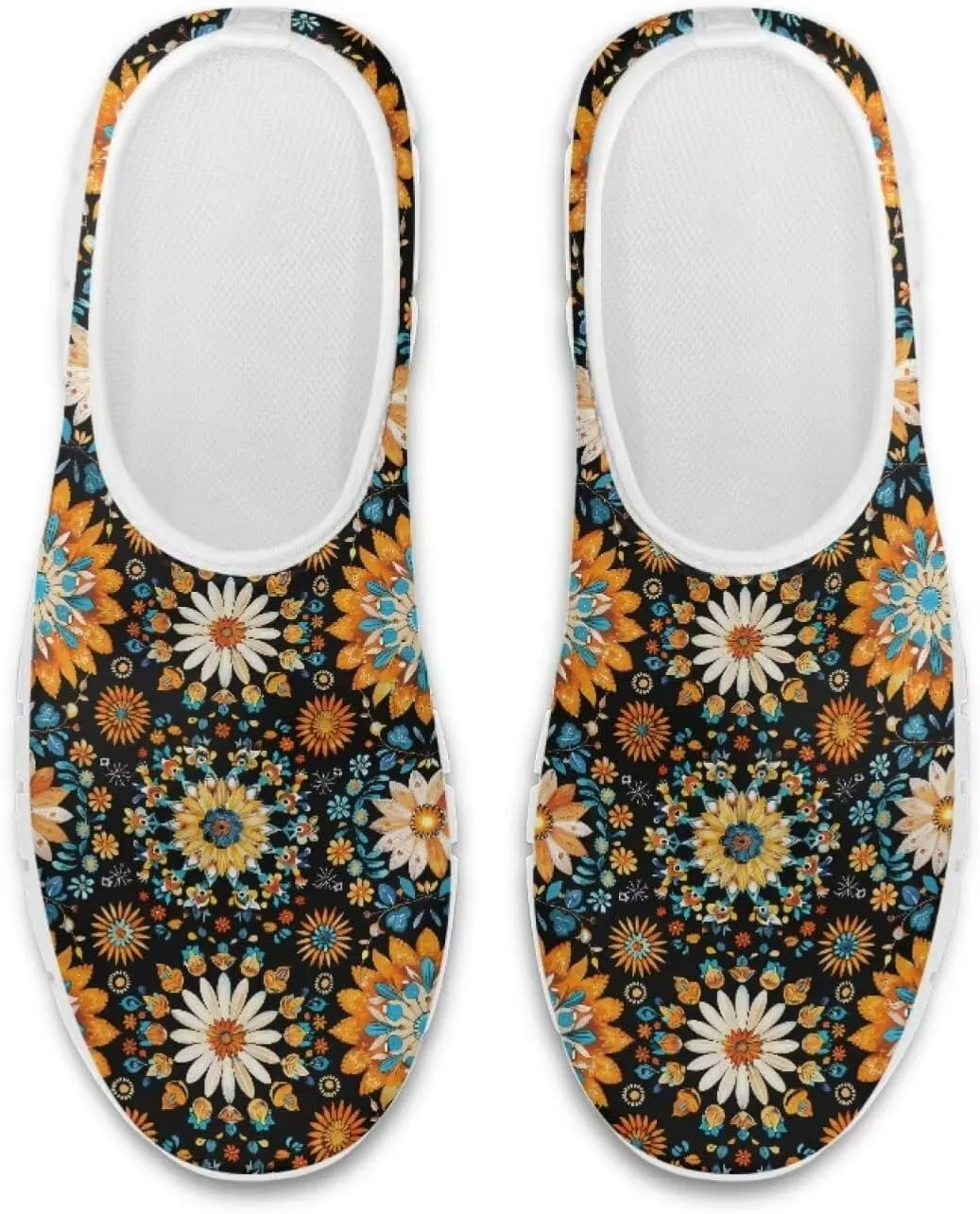 JoyLamoria Cow Platform Sneakers Causal Slip on Shoes Causal Boat Loafers for Women with Arch Support Art Travel Shoes