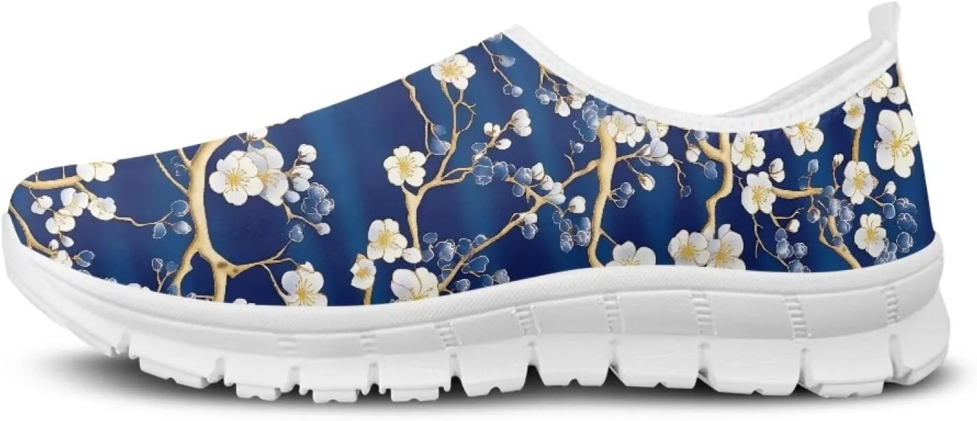JoyLamoria Cow Platform Sneakers Causal Slip on Shoes Causal Boat Loafers for Women with Arch Support Art Travel Shoes