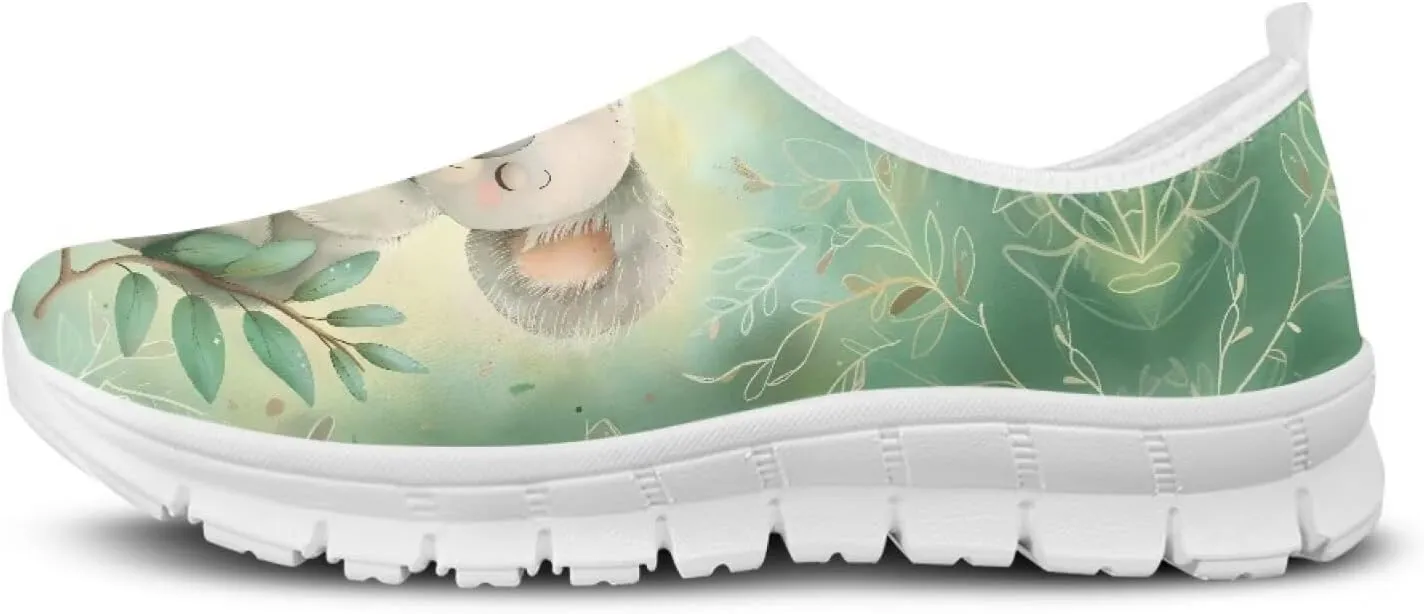 JoyLamoria Cow Platform Sneakers Causal Slip on Shoes Causal Boat Loafers for Women with Arch Support Art Travel Shoes