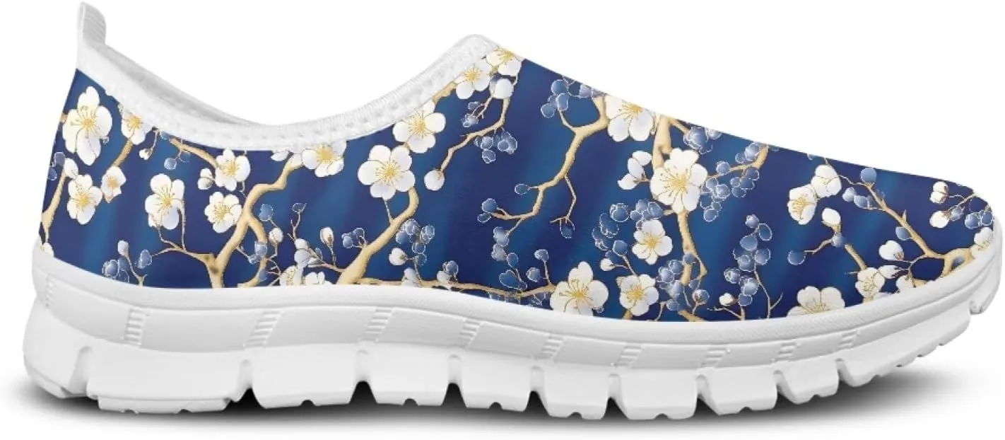 JoyLamoria Cow Platform Sneakers Causal Slip on Shoes Causal Boat Loafers for Women with Arch Support Art Travel Shoes