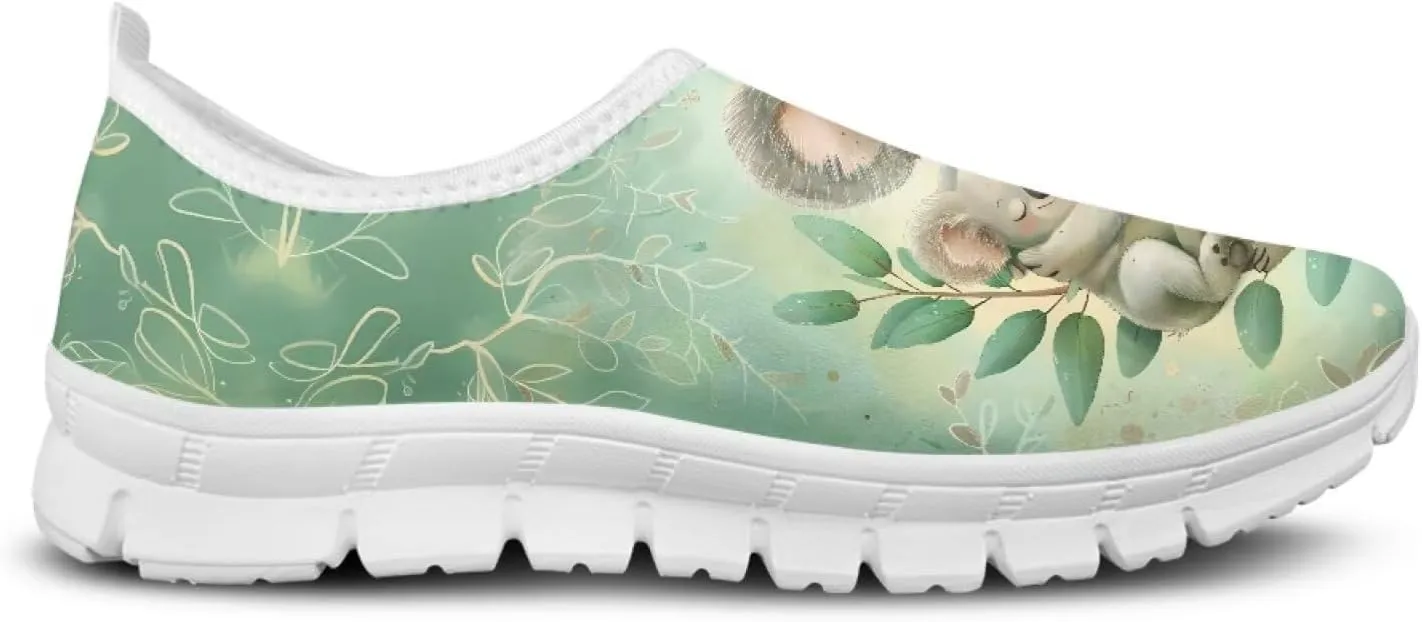 JoyLamoria Cow Platform Sneakers Causal Slip on Shoes Causal Boat Loafers for Women with Arch Support Art Travel Shoes