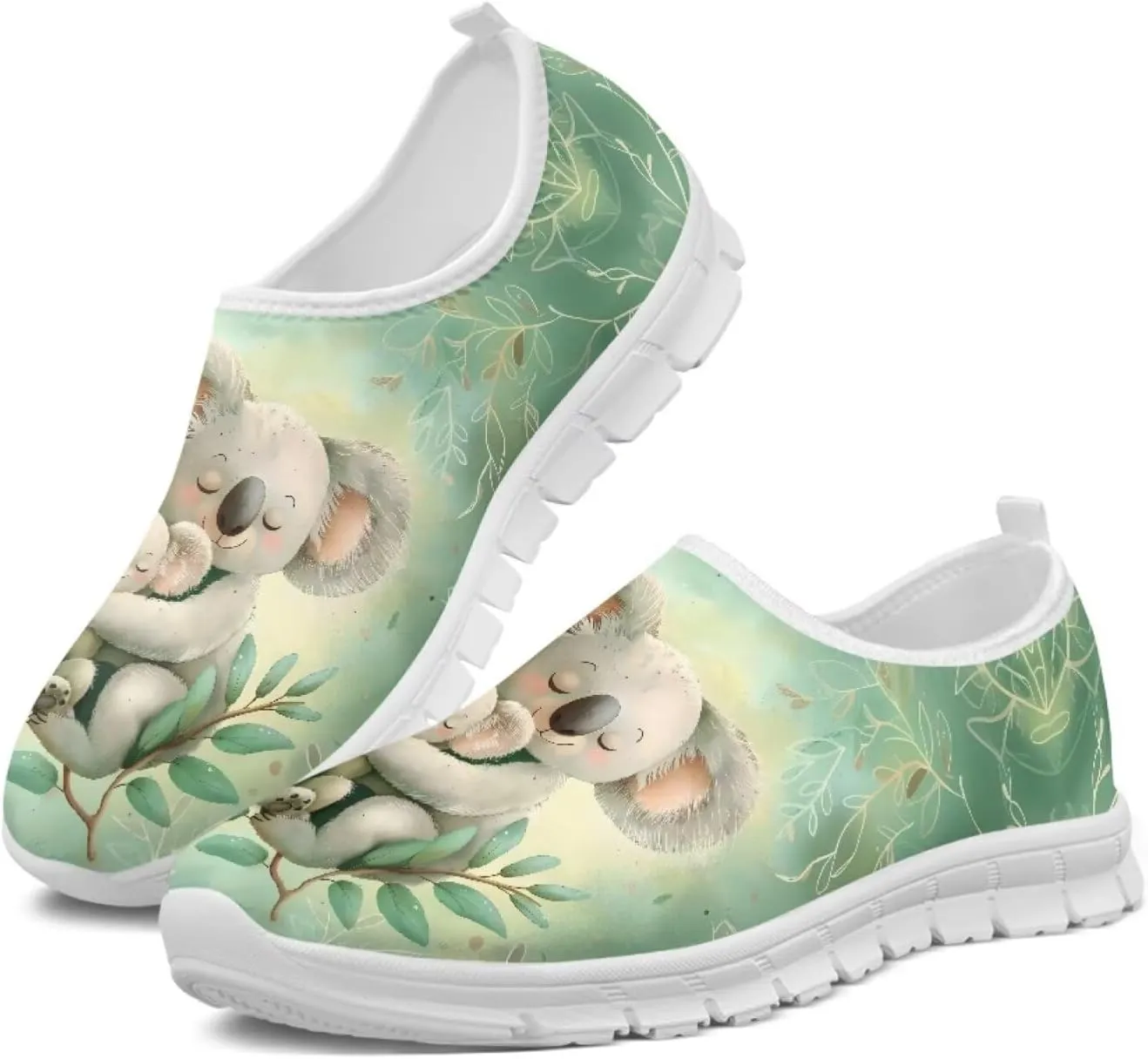 JoyLamoria Cow Platform Sneakers Causal Slip on Shoes Causal Boat Loafers for Women with Arch Support Art Travel Shoes