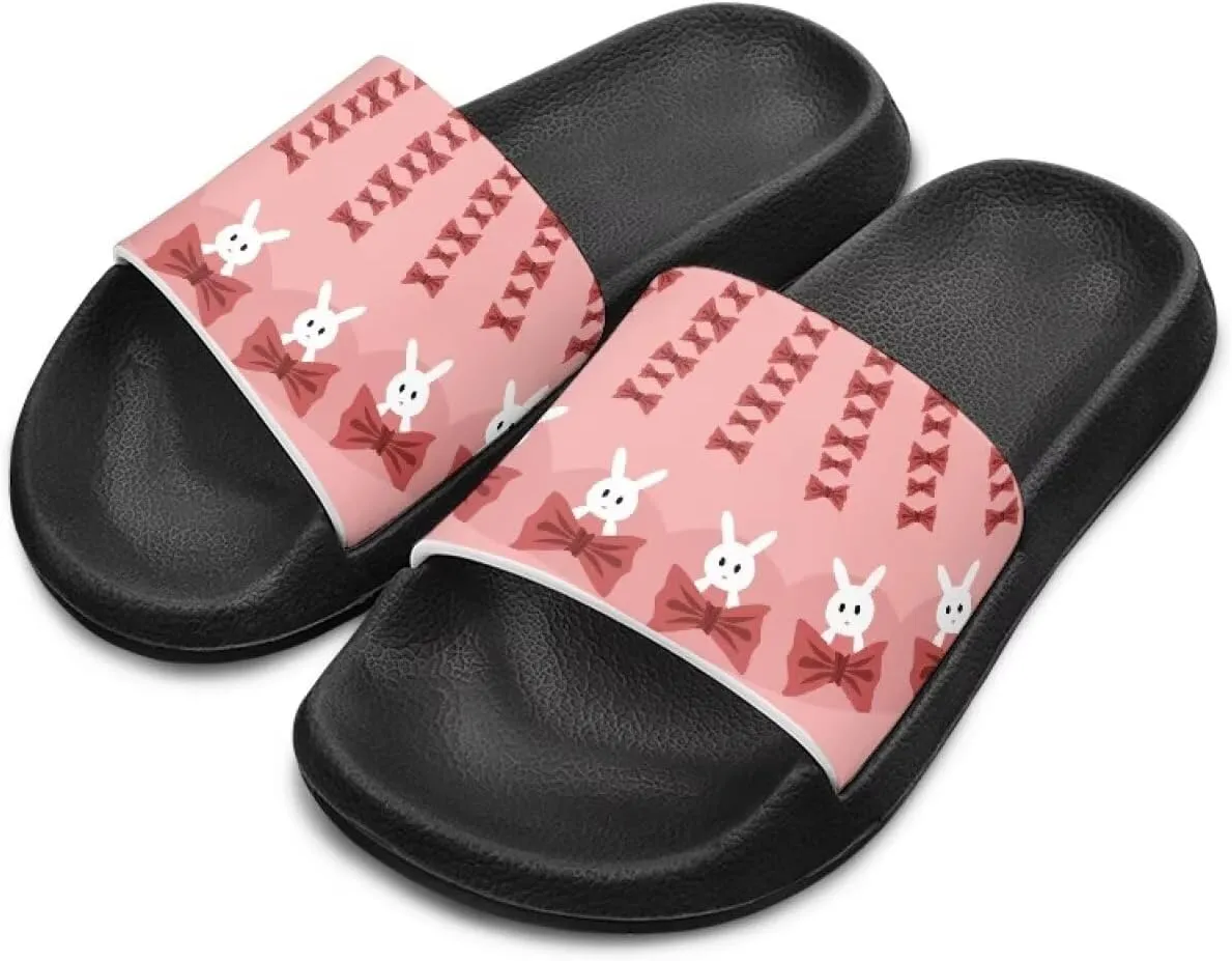 Kid Girls Slides Sandals For Kid Child Slippers Lightweight Non-slip Open Toe Comfy Shower Beach Funny Slide Sandals