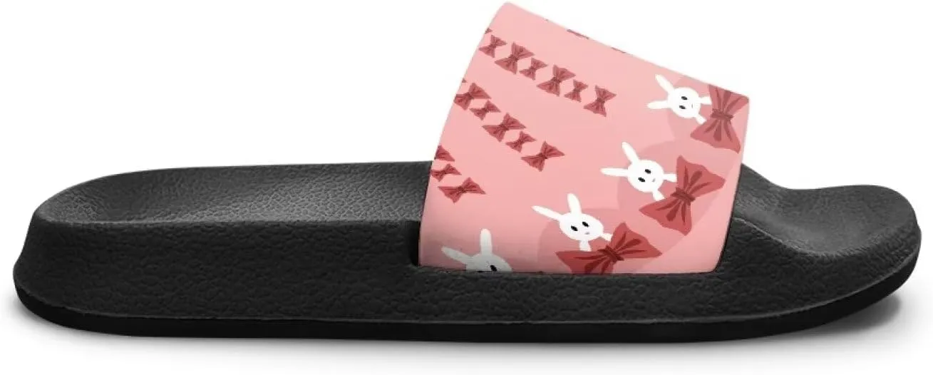 Kid Girls Slides Sandals For Kid Child Slippers Lightweight Non-slip Open Toe Comfy Shower Beach Funny Slide Sandals