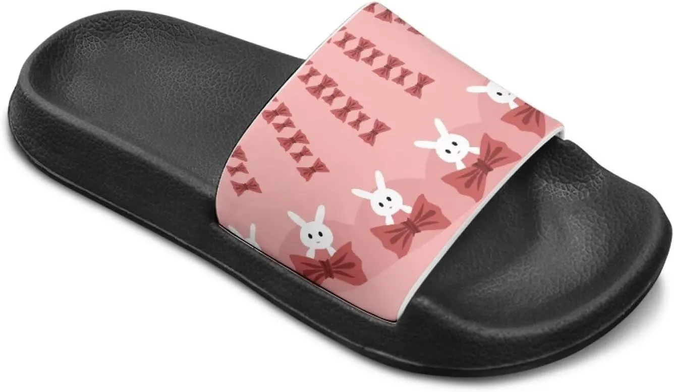 Kid Girls Slides Sandals For Kid Child Slippers Lightweight Non-slip Open Toe Comfy Shower Beach Funny Slide Sandals