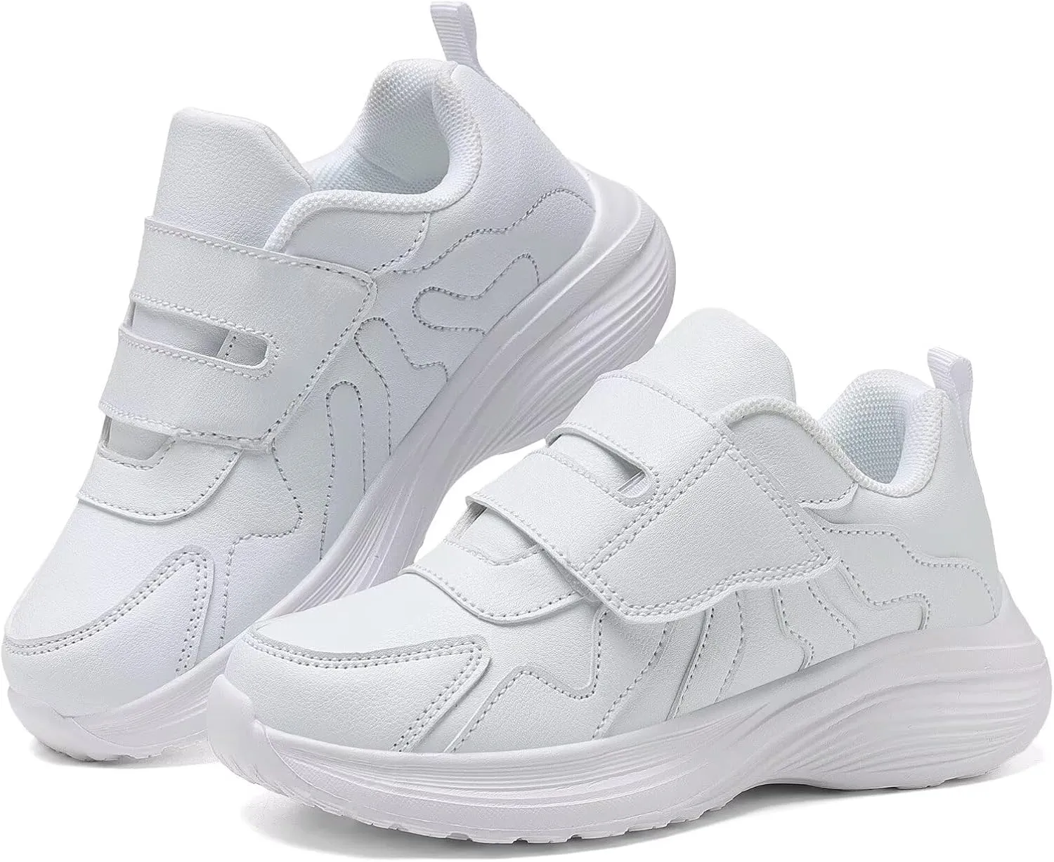 Kid Sneakers Girls Running Shoes Boys Walking Sports Adjustable Strap Sneakers