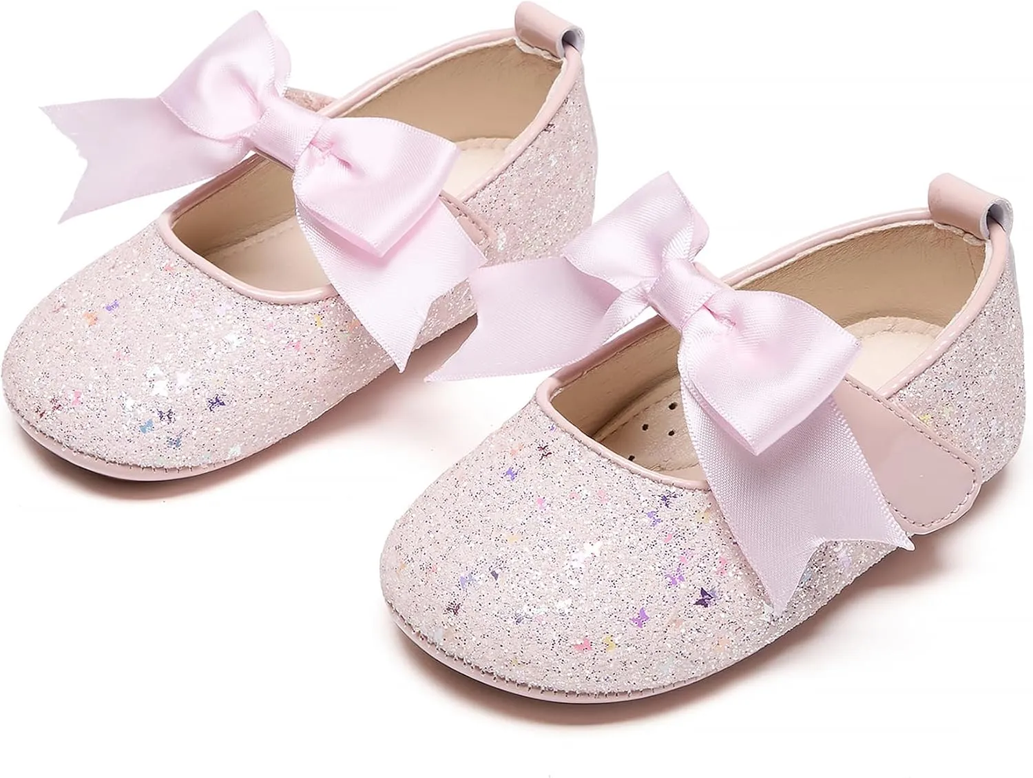 Kiderence Baby Girls Prewalker Mary Jane Flats Bowknot Princess Dress Shoes (Infant/Toddler)
