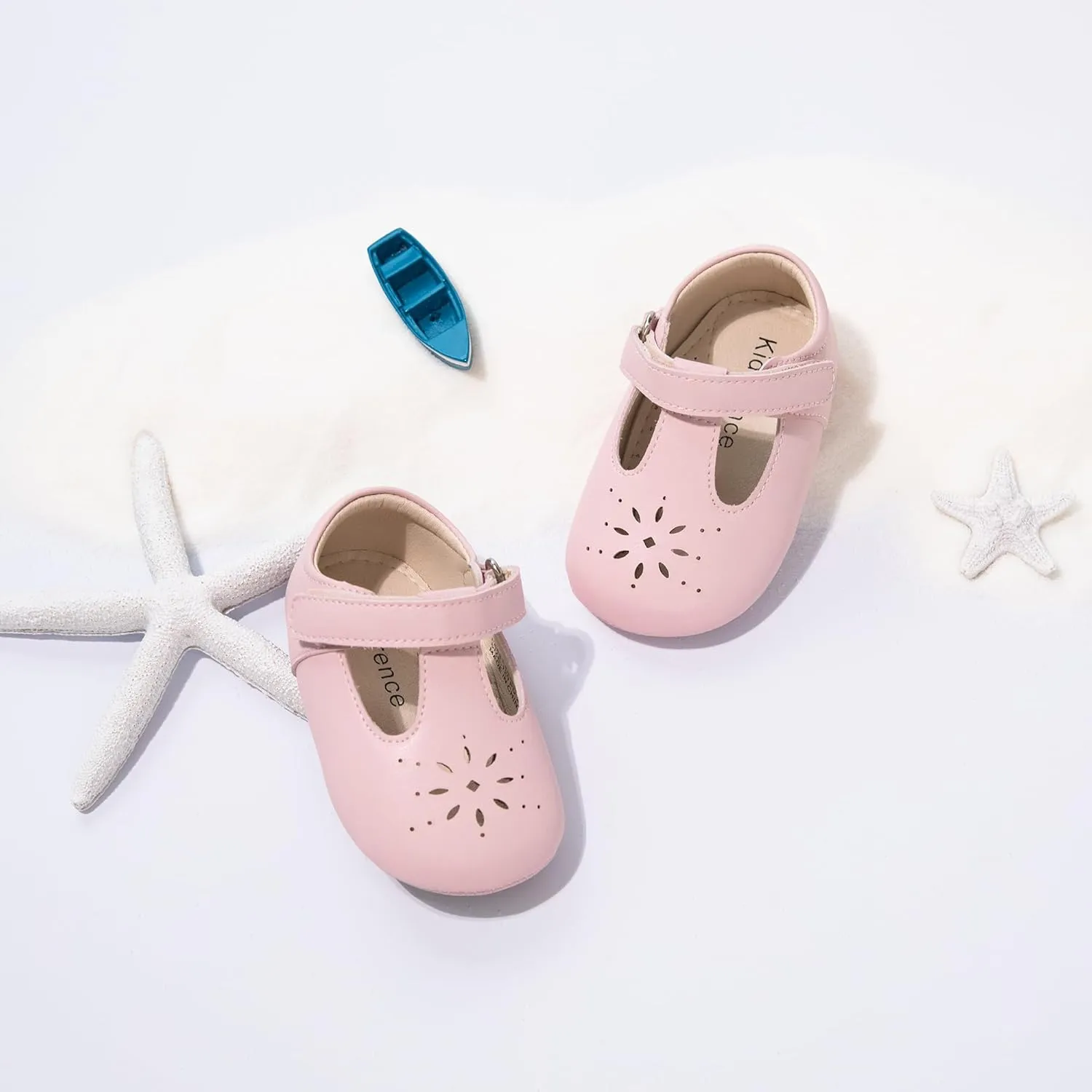 Kiderence Baby Girls Prewalker Mary Jane Flats Bowknot Princess Dress Shoes (Infant/Toddler)