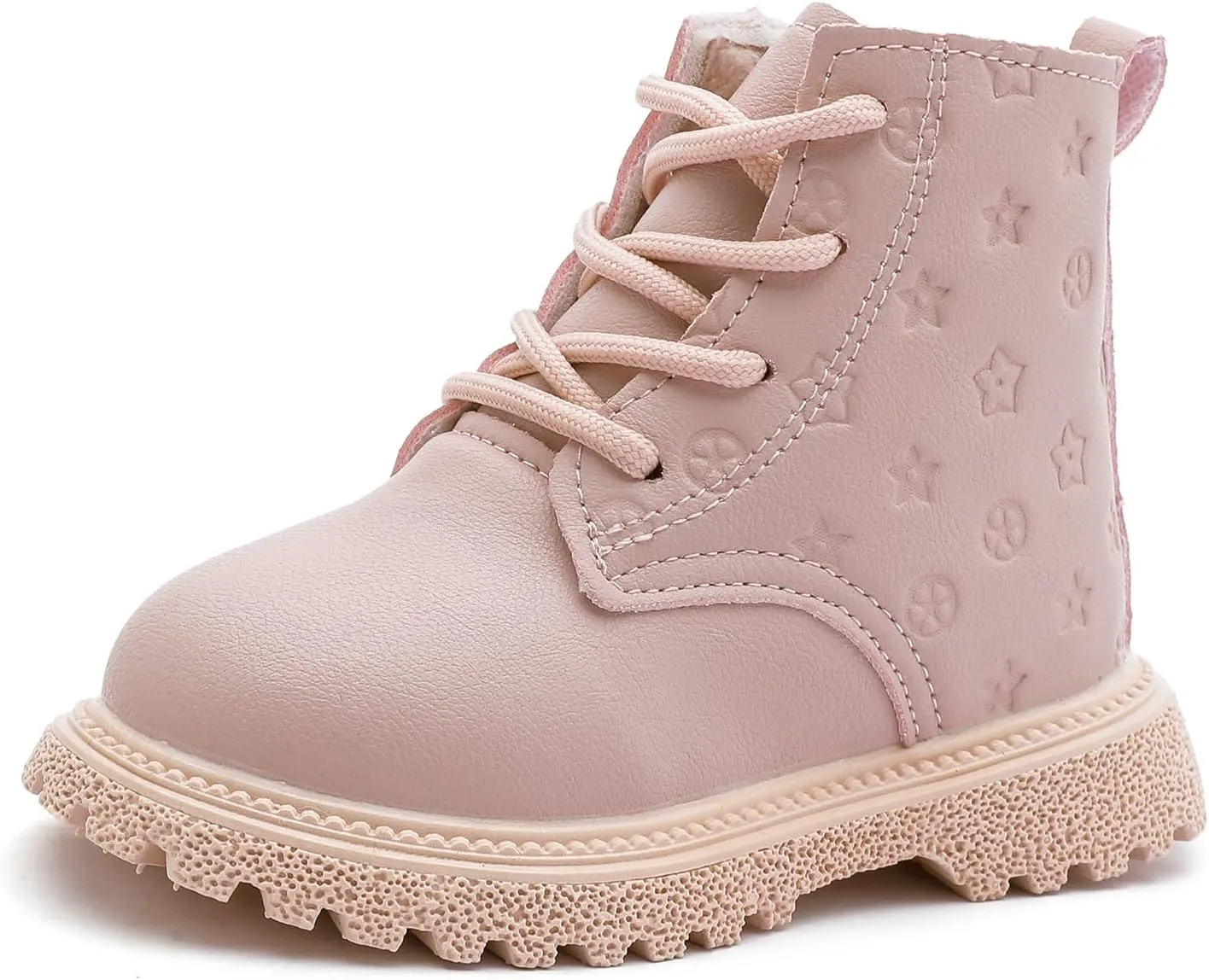 Kids Ankle Boots with Side Zipper Lace Up for Toddler Littel Kid Boys and Girls for Outdoor Play and Everyday Wear