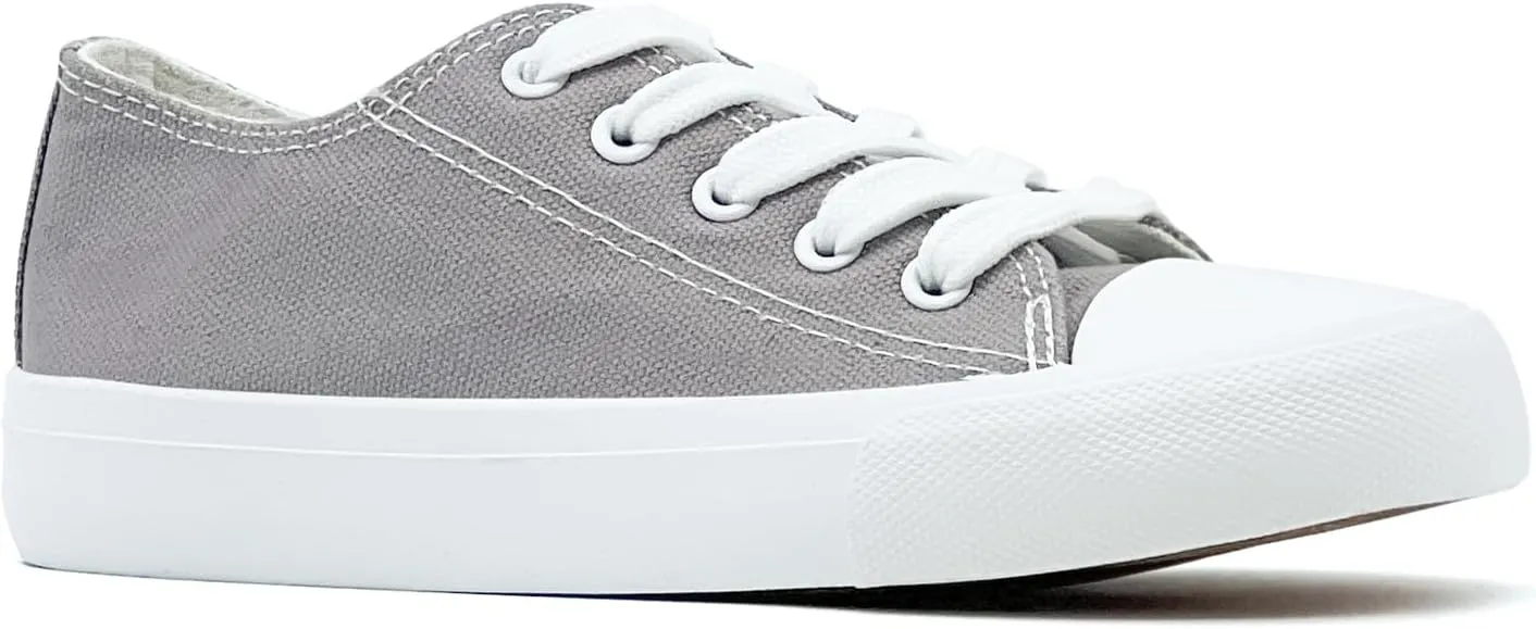 Kids Canvas Shoes for Boys Girls Toddler Classic Low Top Sneakers Lace up Tennis Shoes Walking Shoes Big Kid Running Sneakers