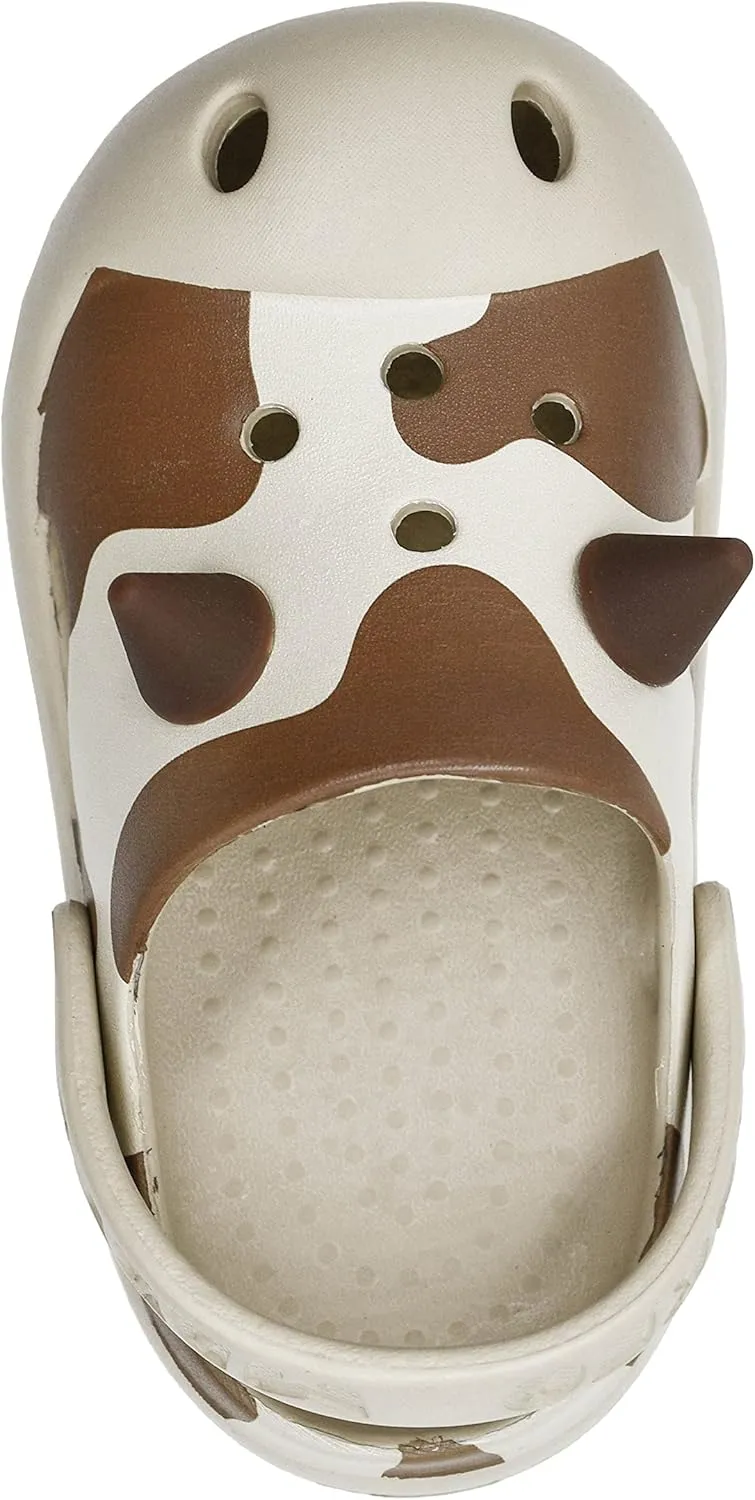 Kid's Cow Clogs Sandals Summer Non-Slip Soft Girl's Boy's Slippers Toddler Shoes Children Cute Slides