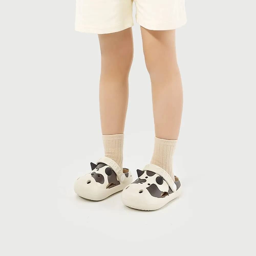 Kid's Cow Clogs Sandals Summer Non-Slip Soft Girl's Boy's Slippers Toddler Shoes Children Cute Slides