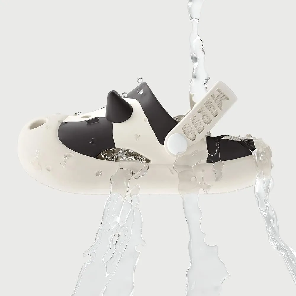 Kid's Cow Clogs Sandals Summer Non-Slip Soft Girl's Boy's Slippers Toddler Shoes Children Cute Slides