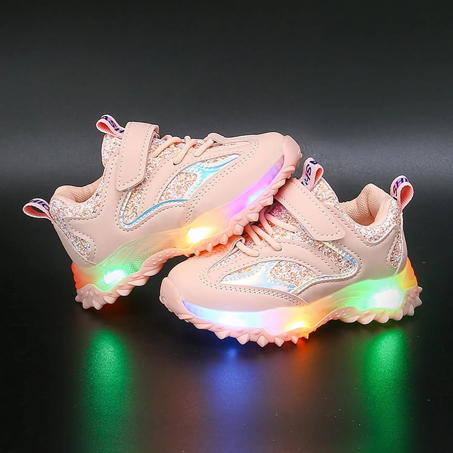 Kids Light Up Shoes for Girls Boys Flash Non Slip Soft Sole Sneakers for Birthday Thanksgiving Girls Shoe Size 12