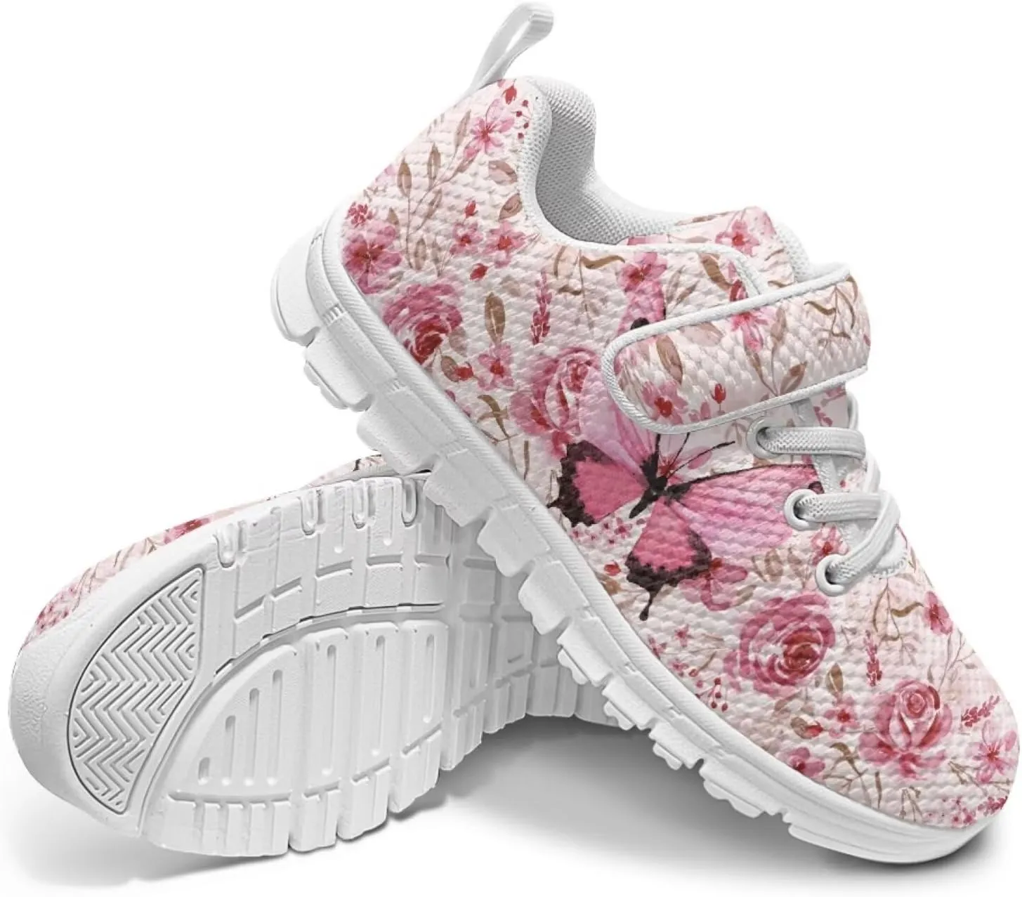 Kids Running Shoes Girls Slip on Sneakers Shoes Mesh Soft Tennis Shoes