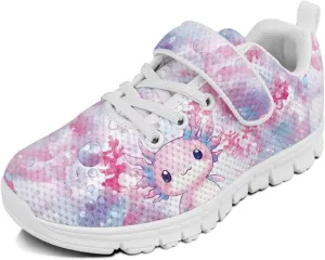 Kids Running Shoes Girls Slip on Sneakers Shoes Mesh Soft Tennis Shoes
