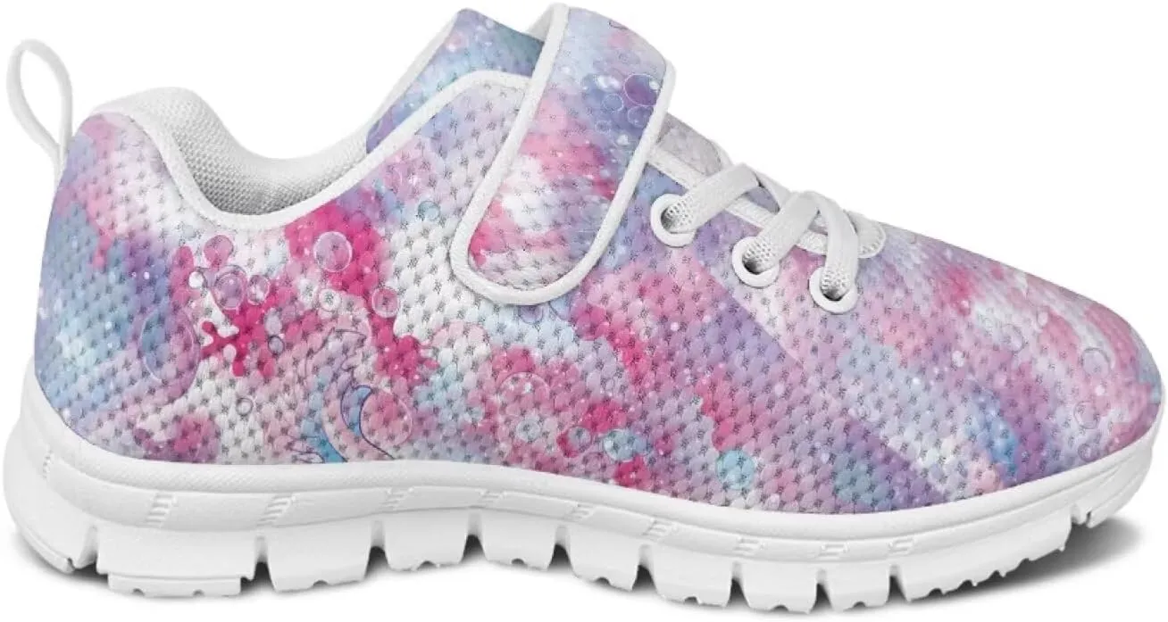 Kids Running Shoes Girls Slip on Sneakers Shoes Mesh Soft Tennis Shoes