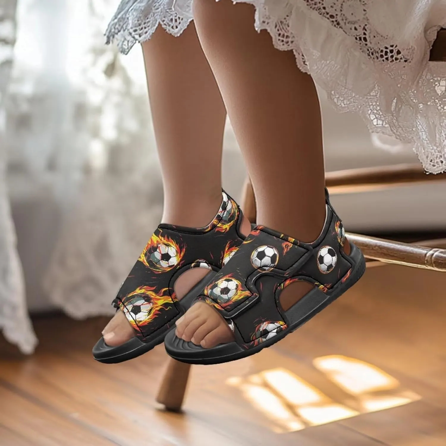 Kids Sandals Boys Girls Summer Outdoor Non-slip Athletic Sandals Adjustable Sport Sandal Lightweight Beach Gifts for Toddler/Little/Big Kid