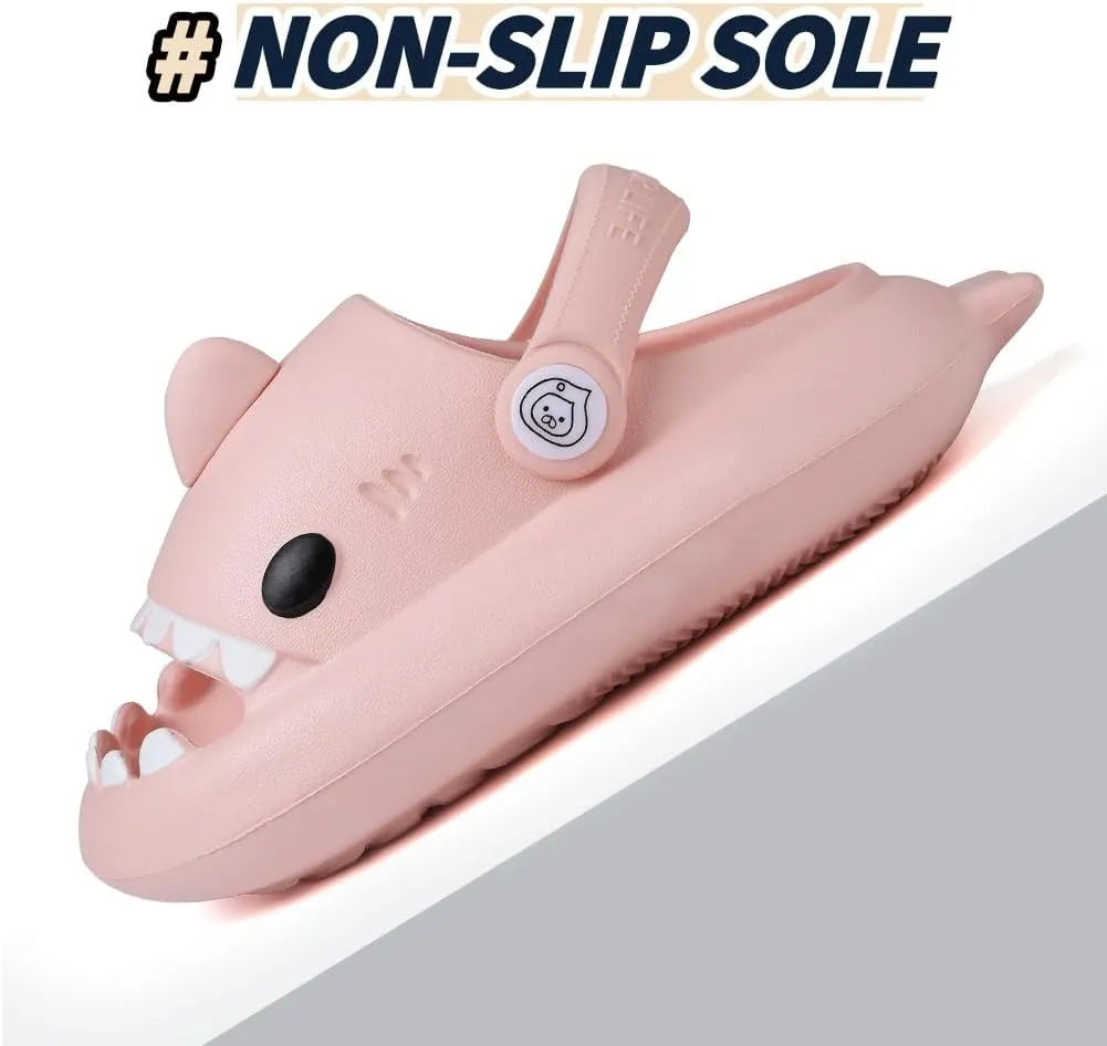 Kids Shark Slides Toddler Girls Boys Cute Cartoon Summer Cloud Slippers Toddler Baby Non-Slip Beach Pool Shower Shoes