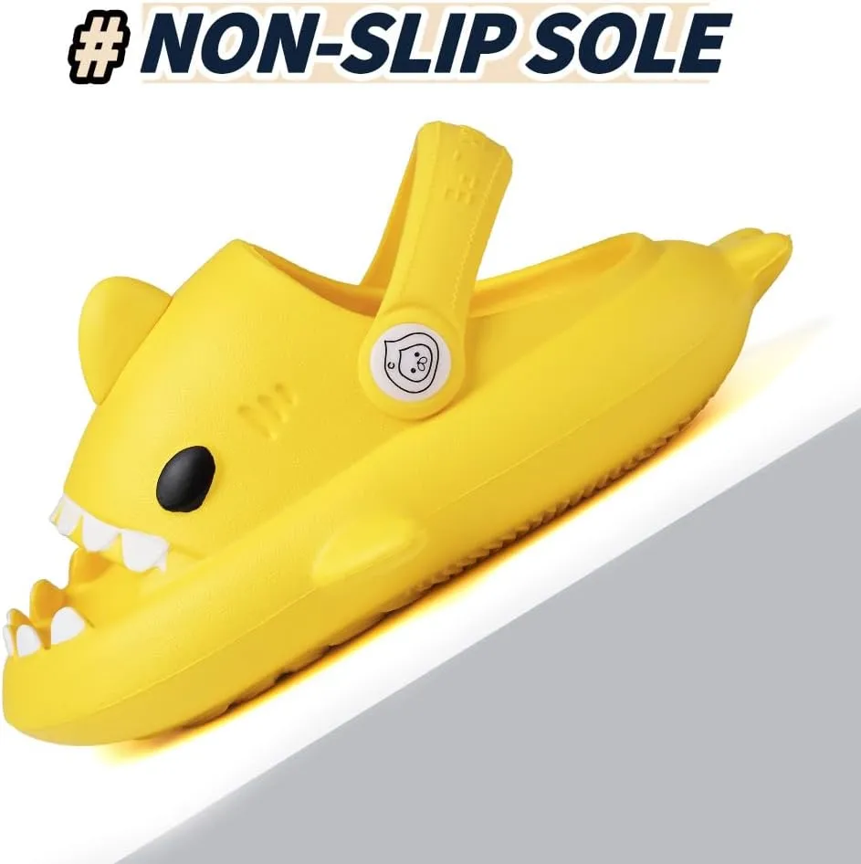 Kids Shark Slides Toddler Girls Boys Cute Cartoon Summer Cloud Slippers Toddler Baby Non-Slip Beach Pool Shower Shoes