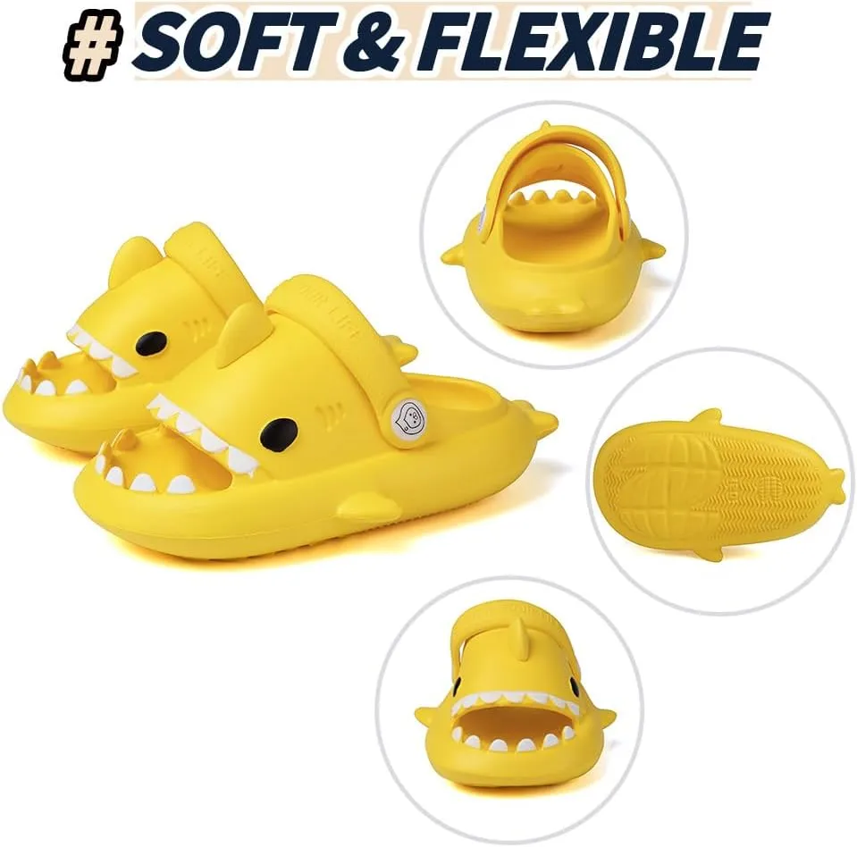 Kids Shark Slides Toddler Girls Boys Cute Cartoon Summer Cloud Slippers Toddler Baby Non-Slip Beach Pool Shower Shoes