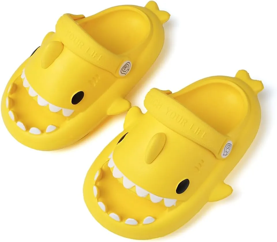 Kids Shark Slides Toddler Girls Boys Cute Cartoon Summer Cloud Slippers Toddler Baby Non-Slip Beach Pool Shower Shoes