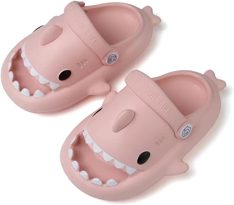 Kids Shark Slides Toddler Girls Boys Cute Cartoon Summer Cloud Slippers Toddler Baby Non-Slip Beach Pool Shower Shoes