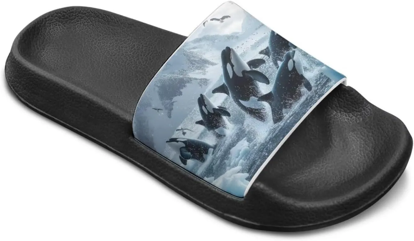 Kids Shower Shoes Beach Slides Sandals Anti-Slip Summer Pool Slippers