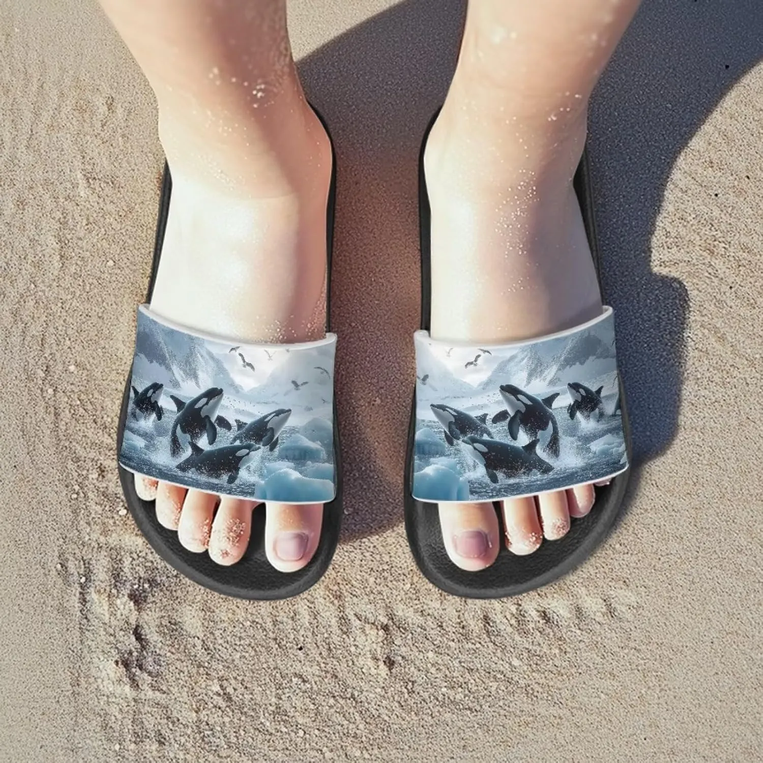 Kids Shower Shoes Beach Slides Sandals Anti-Slip Summer Pool Slippers