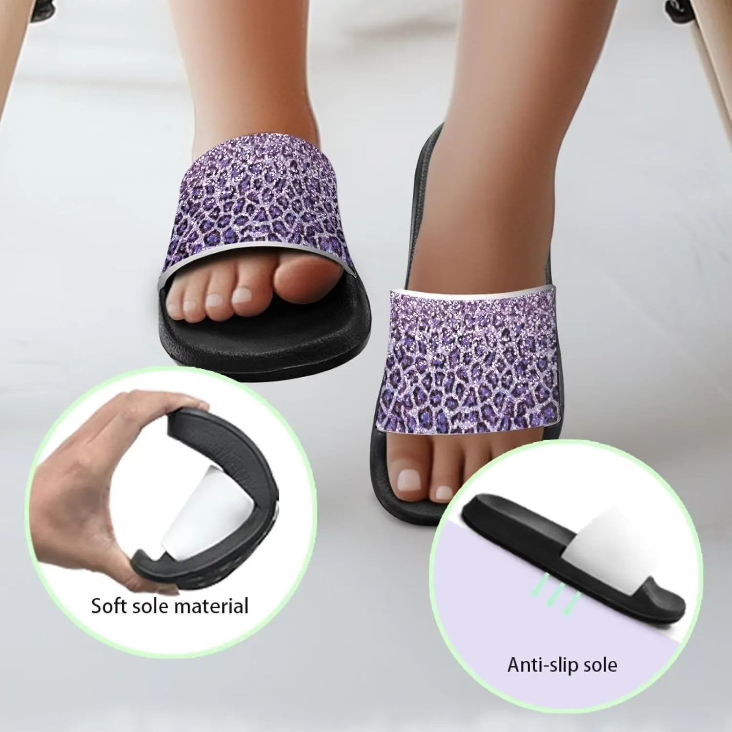Kids Shower Slides丨Animal Graphic Sandals for Girls丨Quick Drying Bathroom Shower Sandals丨Summer Beach Pool Slippers| Thick Sole Non-Slip