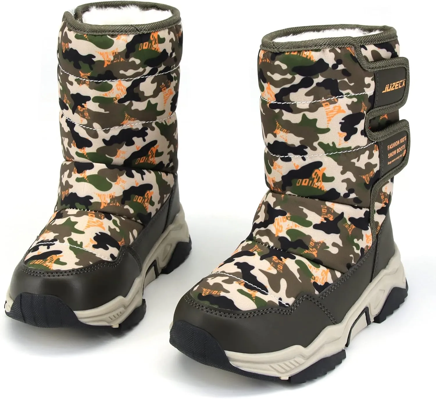 Kids Snow Boots Boys Girls Waterproof Warm Winter Boots Child Toddler Outdoor Non Slip Cold Weather Plush Fluffy Shoes