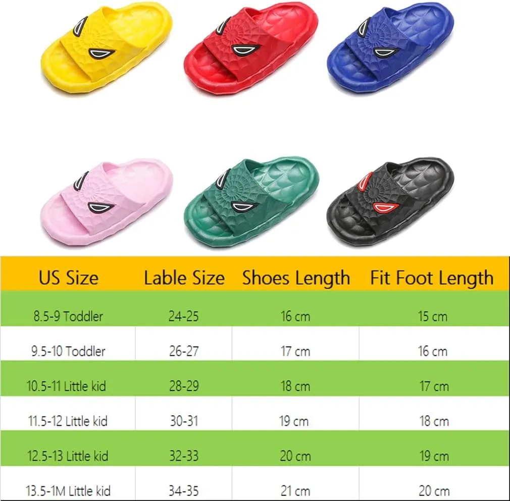 Kids Spider Slides Sandals Boys Girls Non-Slip Shower Pool Slippers Summer Beach Pool Water Shoes