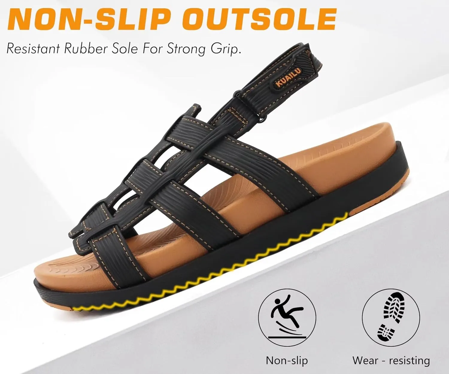 KuaiLu Womens Fashion Orthopedic Walking Sandals for Women 2025 Arch Support Sandles Comfort Plantar Fasciitis Recovery Cushion Summer Travel Outdoor Hiking Open Toe Water Shoes Woman Size US5-11
