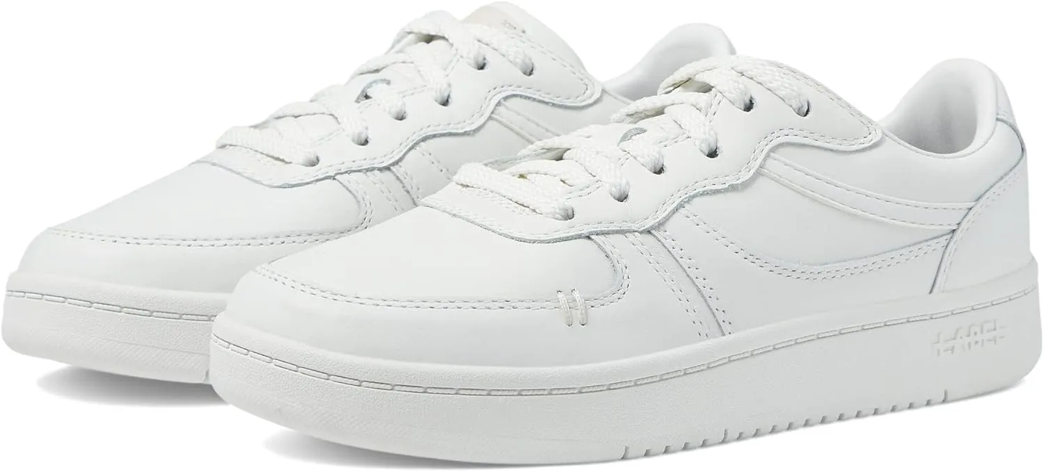 LABEL™ Go-to Low Lace-up Women's Sneakers – Leather & Textile Construction – Round Toe – Flat Silhouette