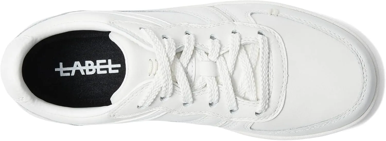 LABEL™ Go-to Low Lace-up Women's Sneakers – Leather & Textile Construction – Round Toe – Flat Silhouette
