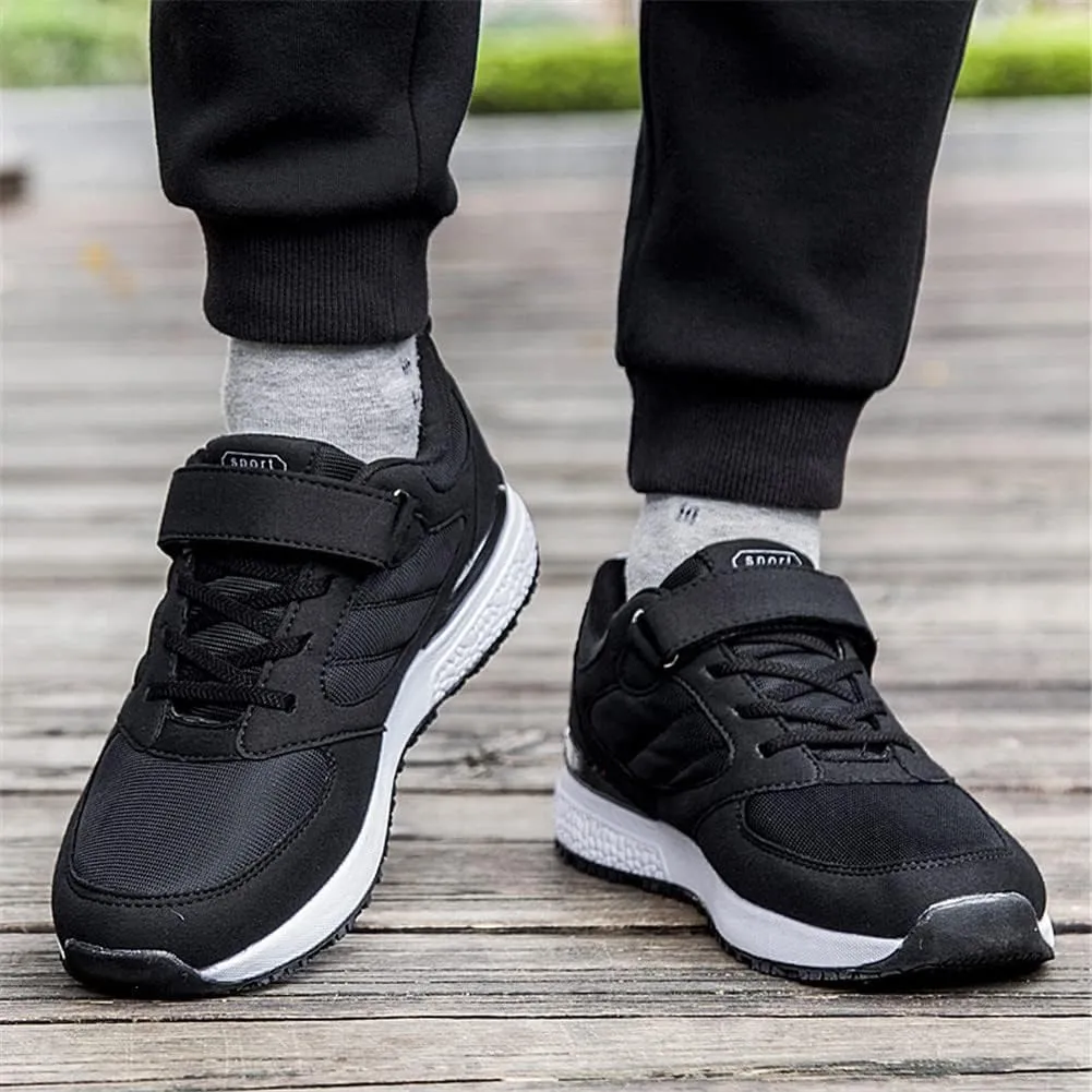 LEADER SHOW Men's Casual Elderly Safety Walking Shoes Light Weight Strap Comfort Sneakers